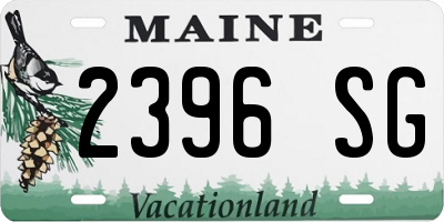 ME license plate 2396SG