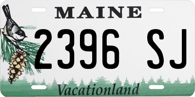 ME license plate 2396SJ