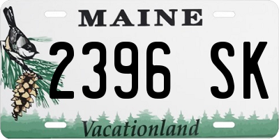 ME license plate 2396SK