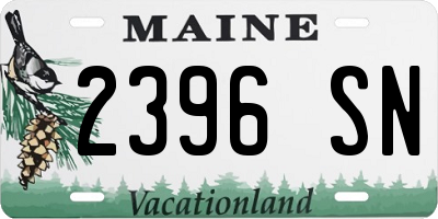 ME license plate 2396SN