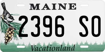ME license plate 2396SO