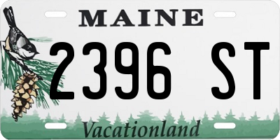 ME license plate 2396ST