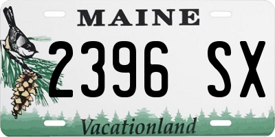 ME license plate 2396SX