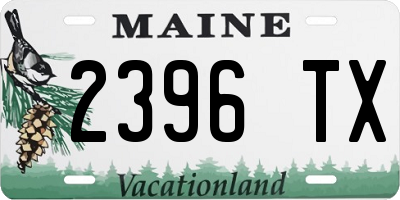 ME license plate 2396TX