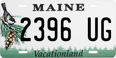 ME license plate 2396UG