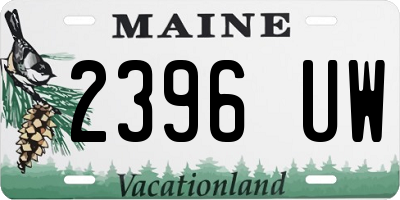 ME license plate 2396UW