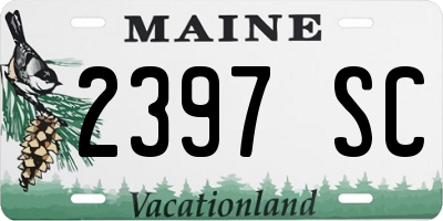 ME license plate 2397SC