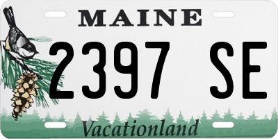 ME license plate 2397SE