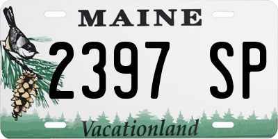 ME license plate 2397SP
