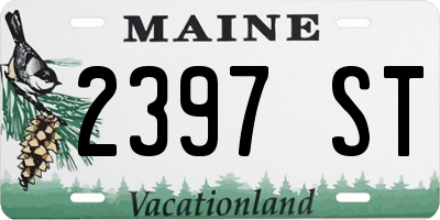 ME license plate 2397ST