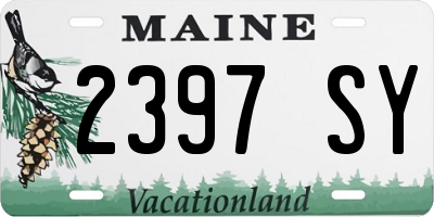 ME license plate 2397SY