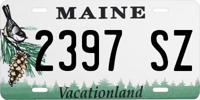 ME license plate 2397SZ