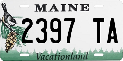 ME license plate 2397TA