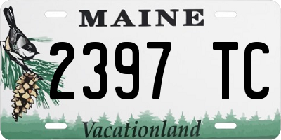 ME license plate 2397TC