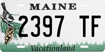 ME license plate 2397TF