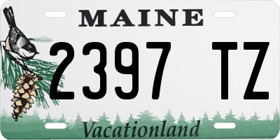 ME license plate 2397TZ