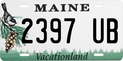 ME license plate 2397UB