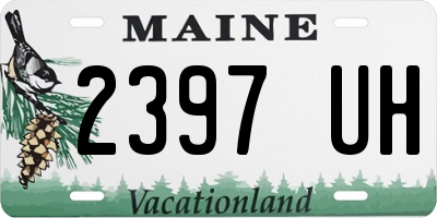 ME license plate 2397UH