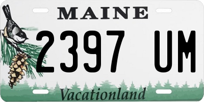 ME license plate 2397UM