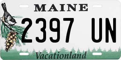 ME license plate 2397UN