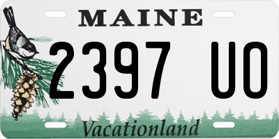 ME license plate 2397UO