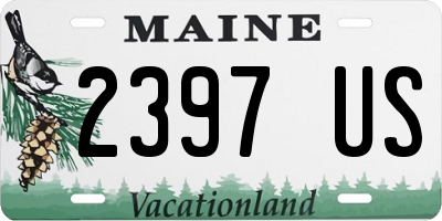 ME license plate 2397US