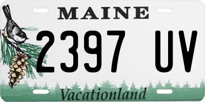 ME license plate 2397UV