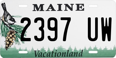 ME license plate 2397UW