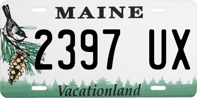 ME license plate 2397UX