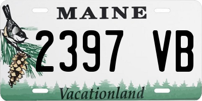 ME license plate 2397VB