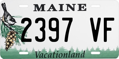 ME license plate 2397VF