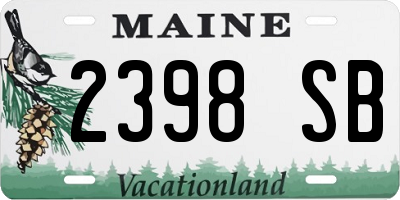 ME license plate 2398SB