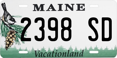 ME license plate 2398SD