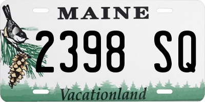 ME license plate 2398SQ