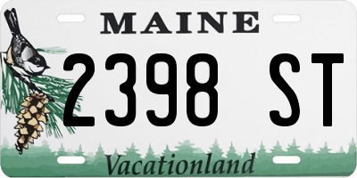 ME license plate 2398ST