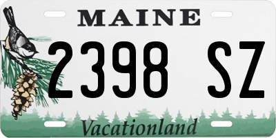 ME license plate 2398SZ