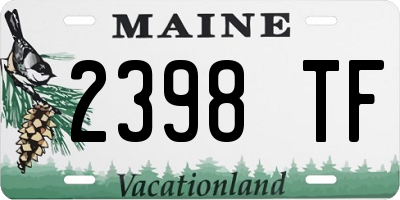 ME license plate 2398TF