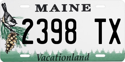 ME license plate 2398TX