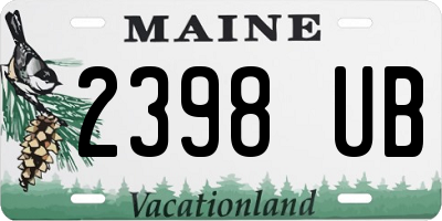 ME license plate 2398UB