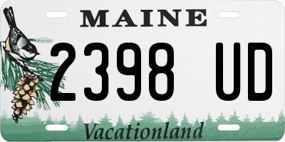 ME license plate 2398UD
