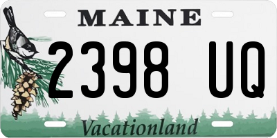 ME license plate 2398UQ