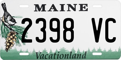 ME license plate 2398VC