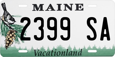 ME license plate 2399SA