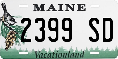 ME license plate 2399SD
