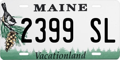 ME license plate 2399SL