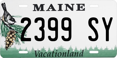 ME license plate 2399SY