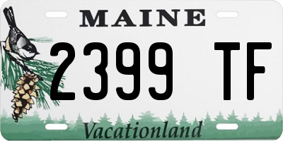 ME license plate 2399TF
