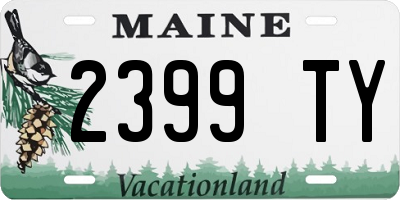 ME license plate 2399TY