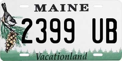 ME license plate 2399UB