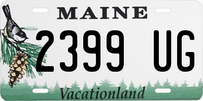 ME license plate 2399UG